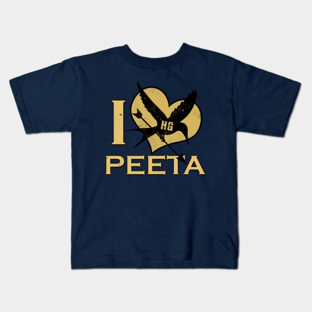 I Heart Peeta Kids T-Shirt by TheHookshot